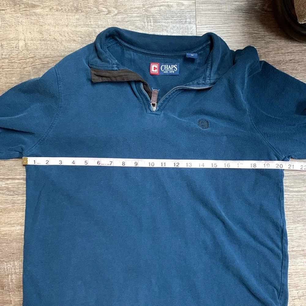 ✨Chaps Blue QuarterZip‎ Sweater Men's Size Medium
